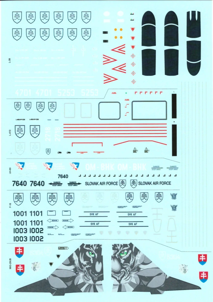 DP Casper Slovak Air Force 2025 "Sivé Kríže" - decal set (SK) 1/72