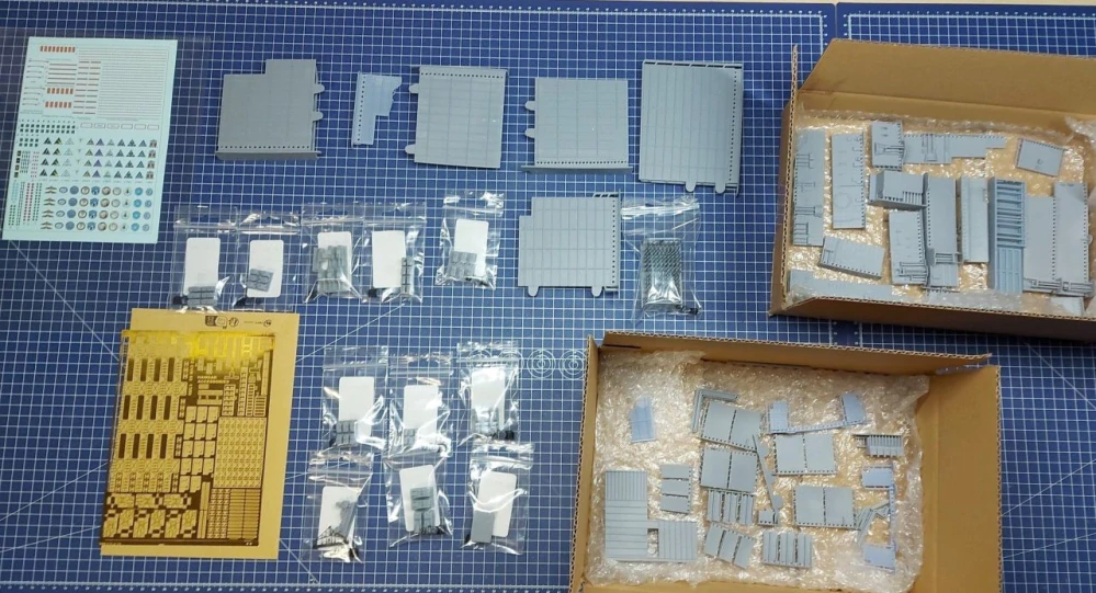 L'Arsenal 2.0 USS Nimitz (CVN-68) Hangar Detail Kit With Vehicles - 3D Print (For Trumpeter) 1/350