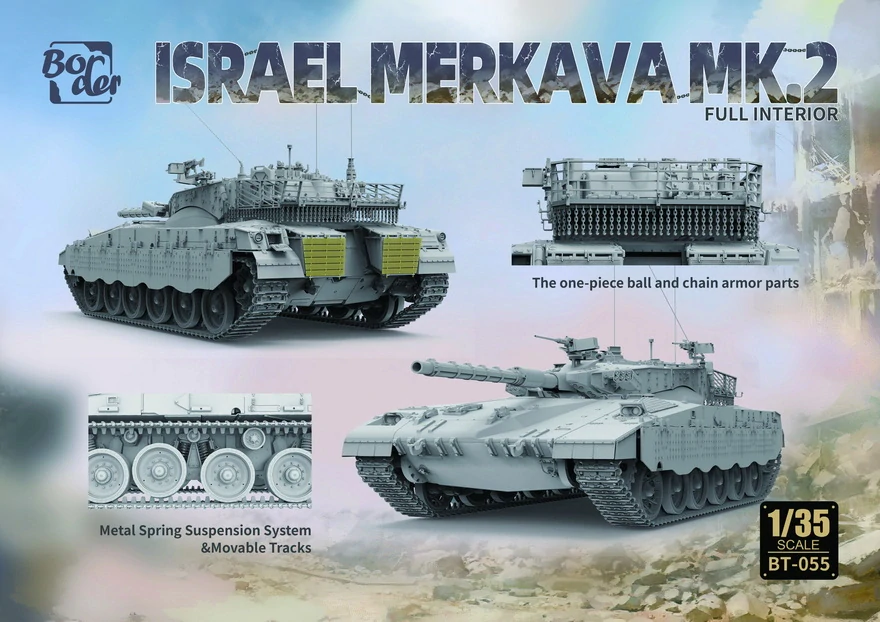 Border Model Merkava Mk.2 w/ Full Interior & Workable Tracks 1/35