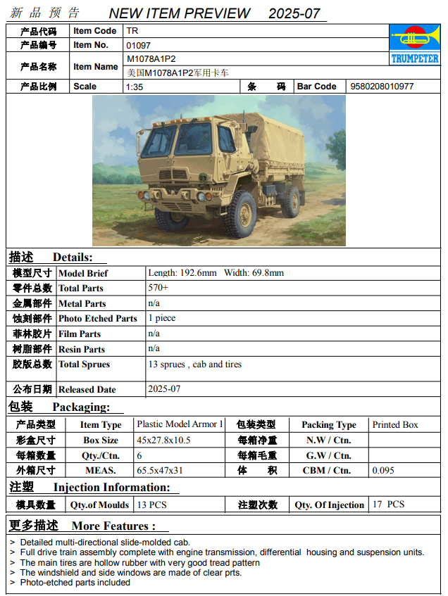 Trumpeter M1078A1P2 1/35
