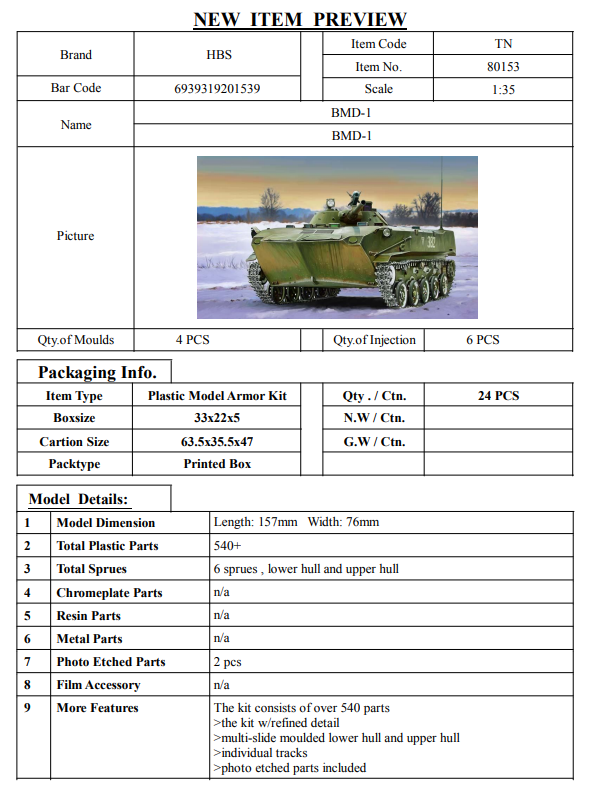 Hobby Boss BMD-1 1/35