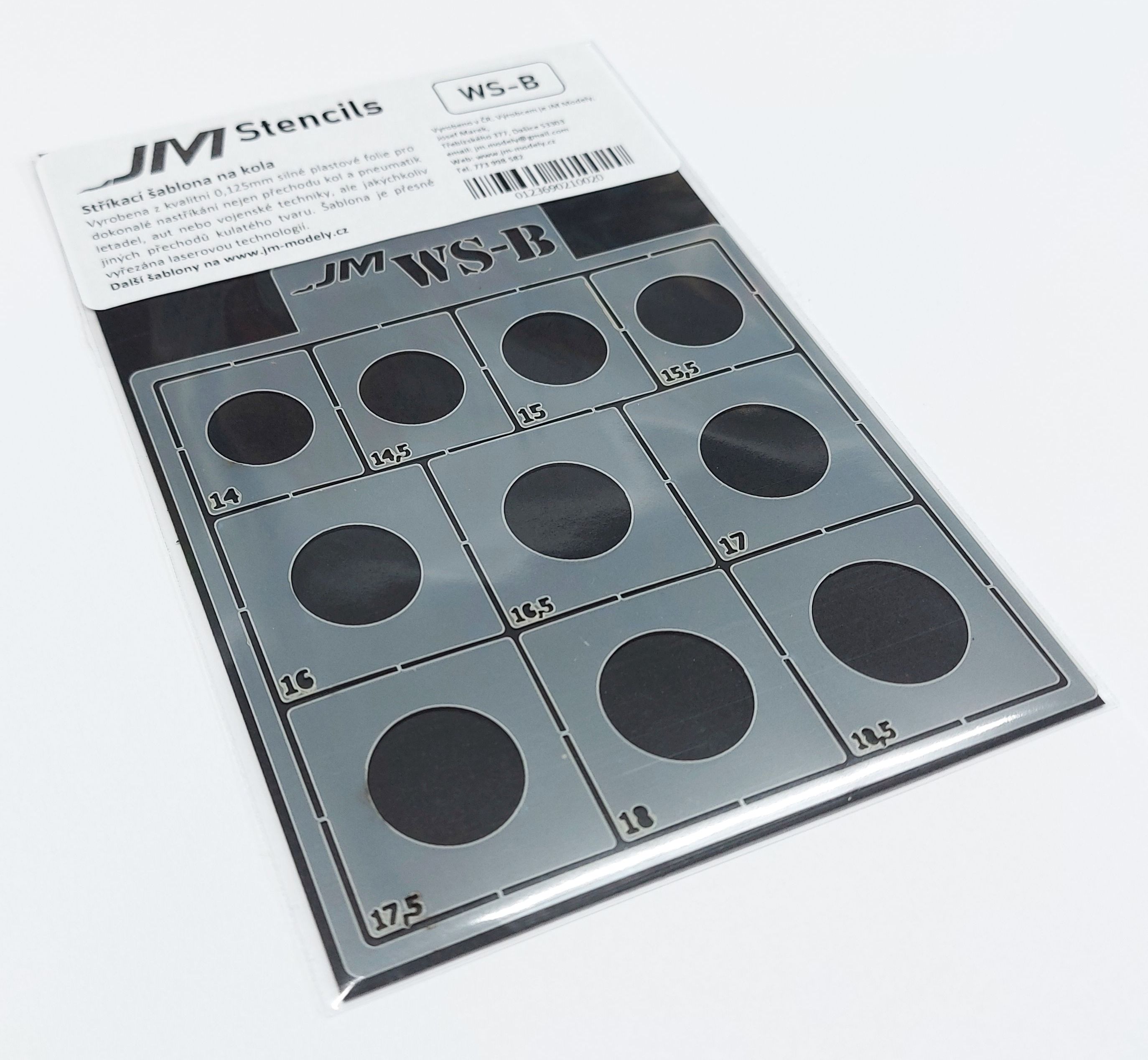 JM Stříkací šablona na kola WS-B (14-18,5mm)