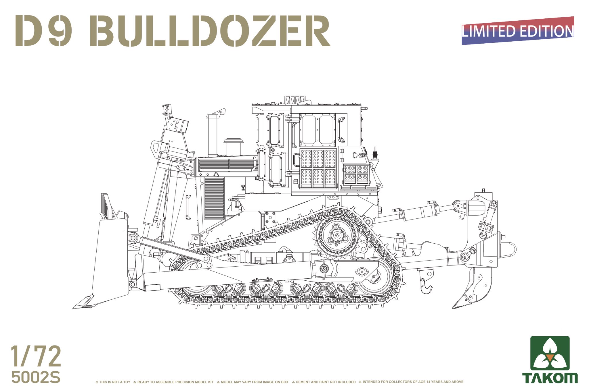 Takom D9 Bulldozer - Limited Edition 1/72