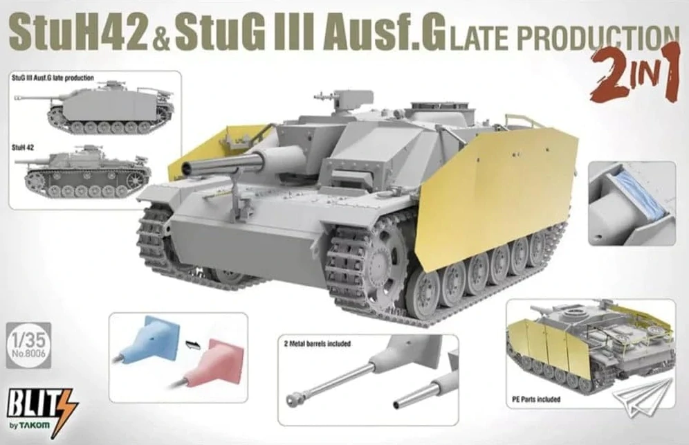 Takom StuH42 & StuG III Ausf.G Early Production 2 in 1 1/35