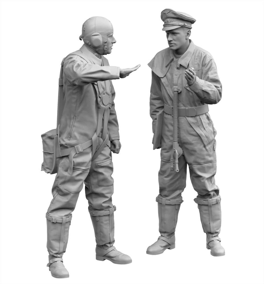 Border Model German Bomber Pilots for He 111, Ground Status (Resin) 1/35