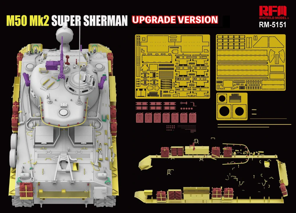 RFM M50 Mk2 Super Sherman (M4A4 Hull HVSS) Upgrade version 1/35