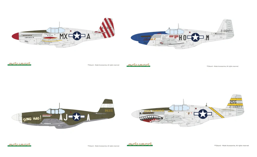 Eduard P-51B/C Mustang Birdcage canopy Weekend 1/48