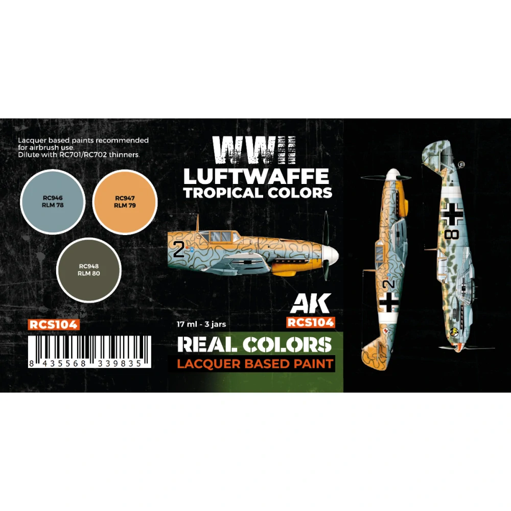AK WWII Luftwaffe Tropical Colors set (3x 17ml)
