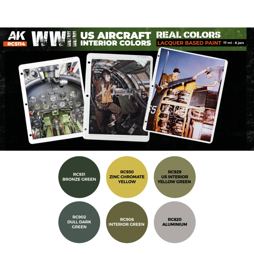 AK US Aircraft Interior Colors set (6x 17ml)