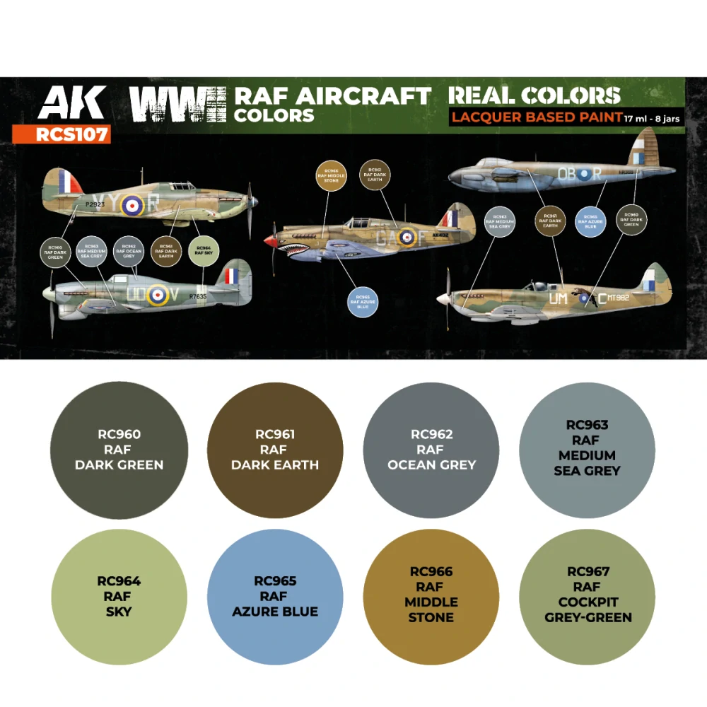 AK WWII RAF Aircraft Colors set (8x 17ml)