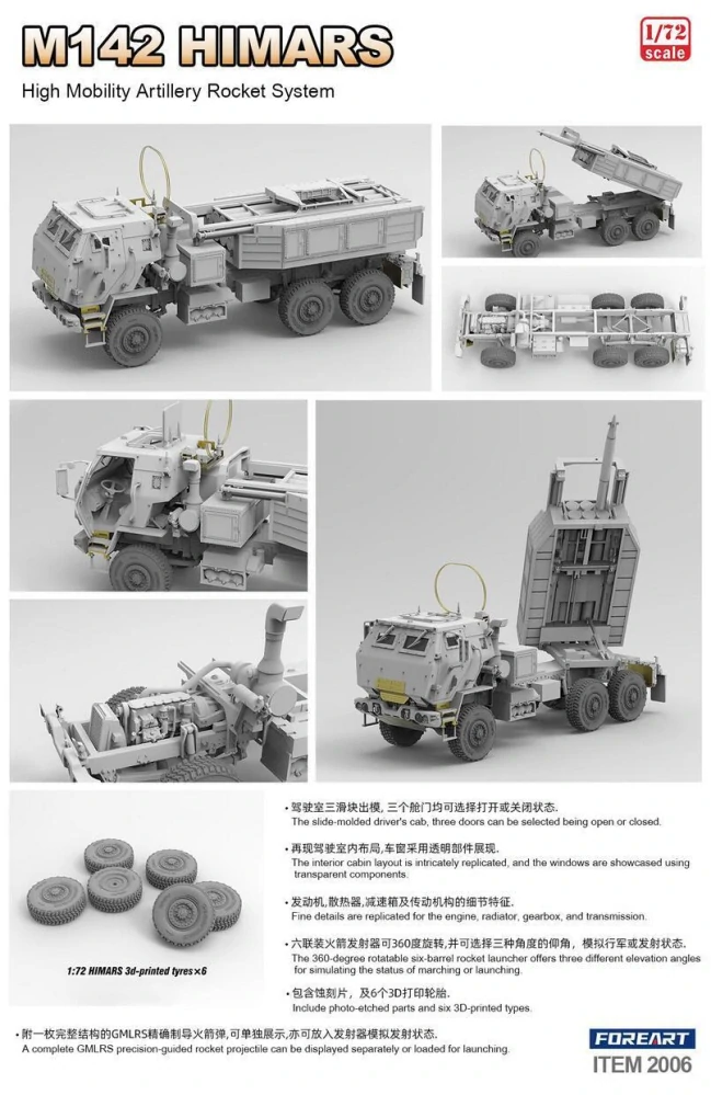 Foreart M142 HIMARS - High Mobility Artillery Rocket System 1/72