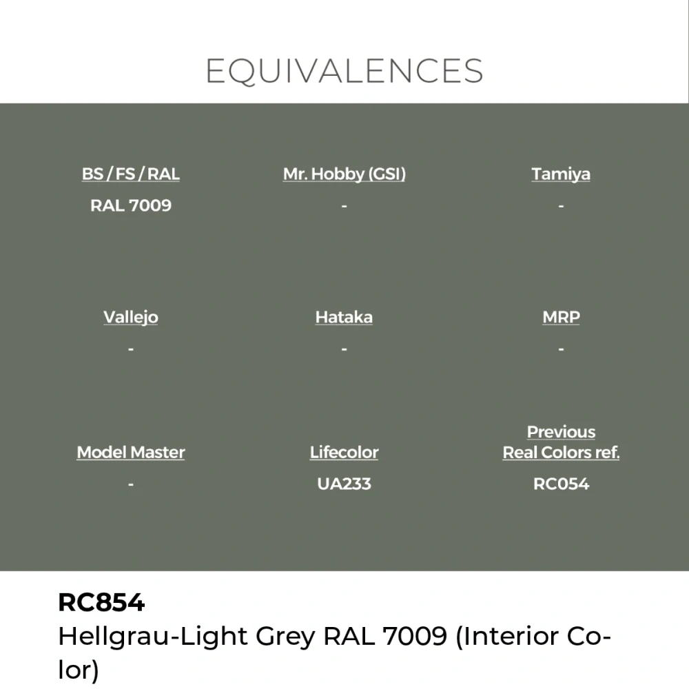 AK RC Hellgrau-Light Grey RAL 7009 (Interior Color) / Světle šedá interiérová
