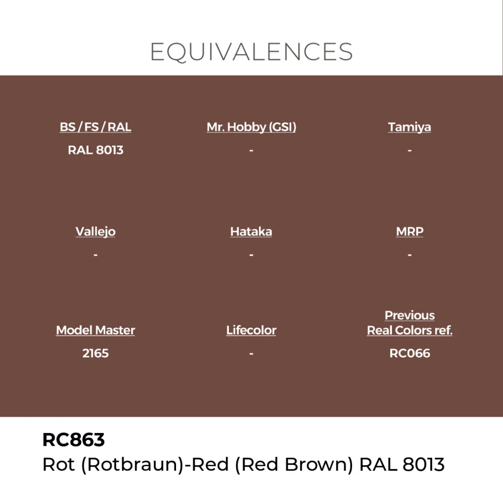 AK RC Rot (Rotbraun)-Red (Red Brown) RAL 8013 / Červeno hnědá