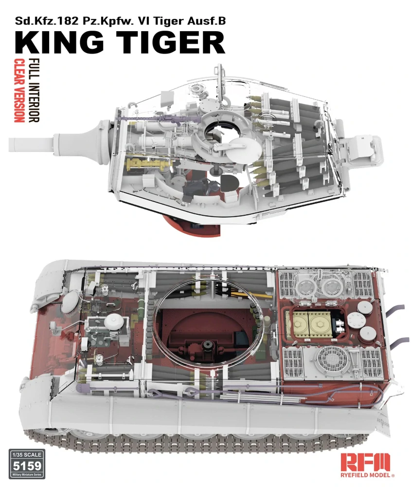 RFM Tiger Ausf.B "King Tiger" Clear Version, with full interior 1/35