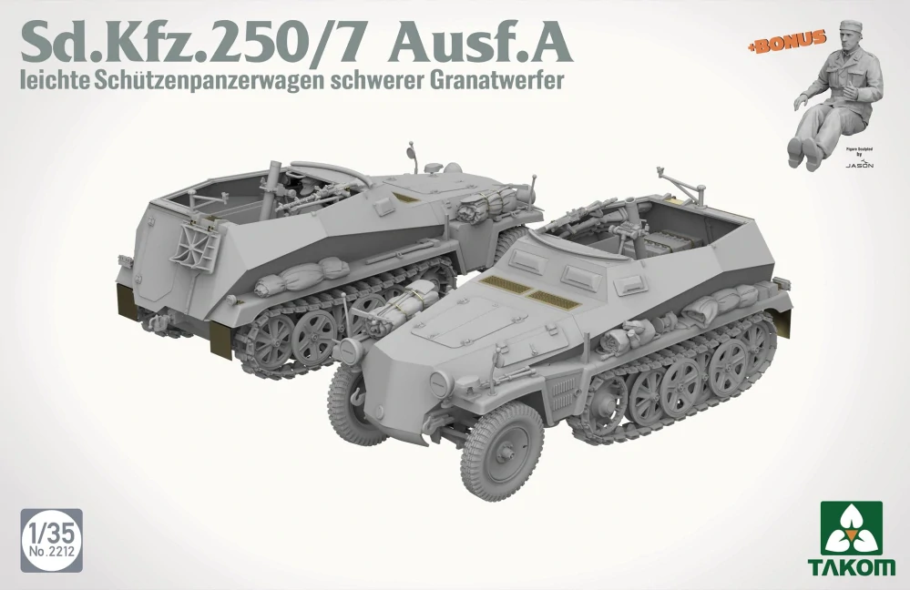 Takom Sd.Kfz.250/7 Ausf.A Ie.Schützenpanzerwagen Granatwerfer (81 mm mortar) 1/35 (Předobjednávka červenec)