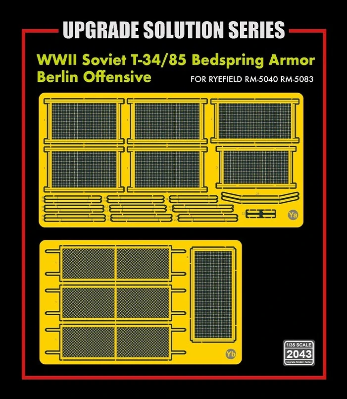 RUpgrade Solution Series for WWII Soviet T-34/85 Bedspring Armor Berlin Offensive for RM-5040/RM-5083 1/35