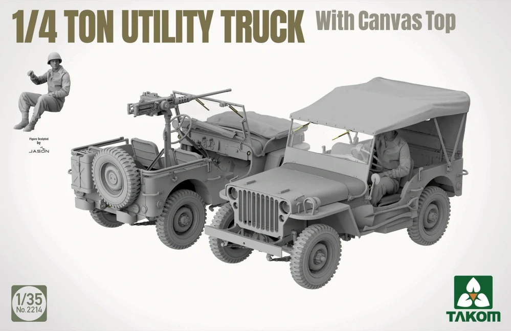 Takom 1/4 ton Utility Truck (Jeep) with canvas top (Jeep) 1/35 (Předobjednávka listopad)