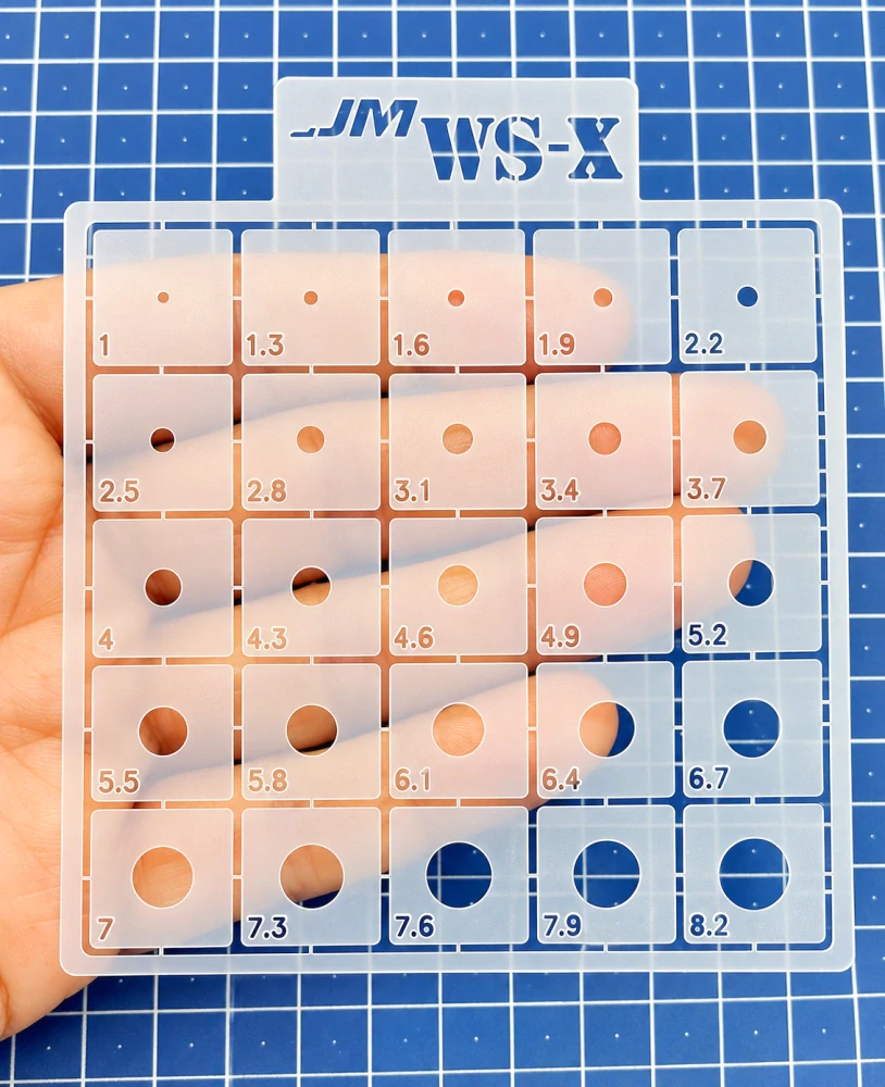 JM Stříkací šablona na kola WS-X (1-8,2mm)