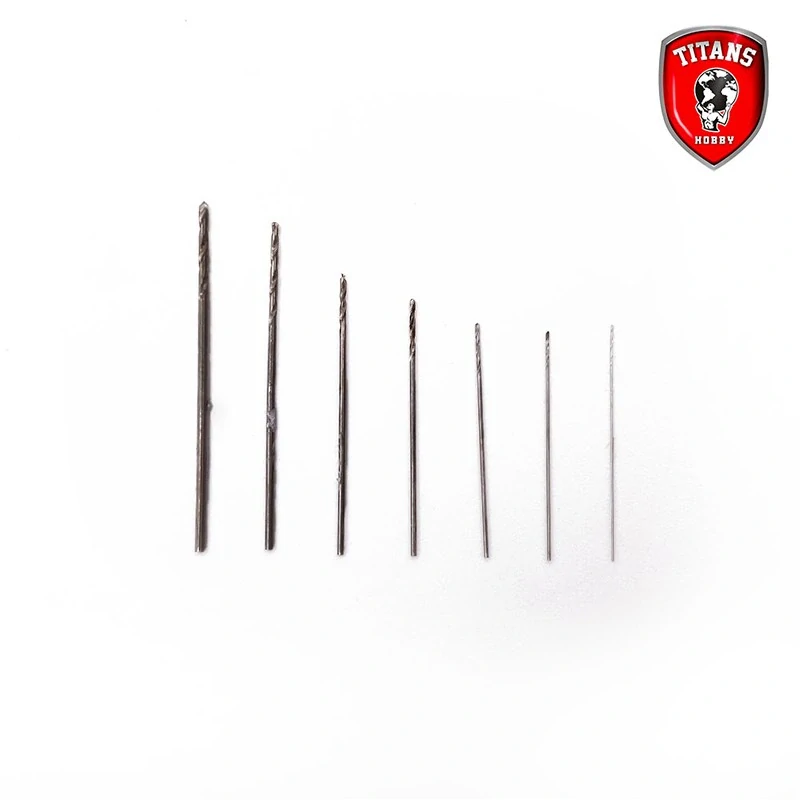 Titans Set #1 of 7 modelling drill bits (0,2 - 0,8 mm) / Set minivrtáků 7v1