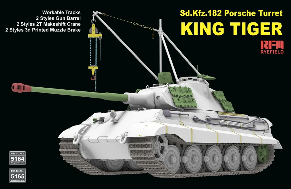 RFM Porsche Turret King Tiger w/2T crane 1/35 (Předobjednávka listopad)
