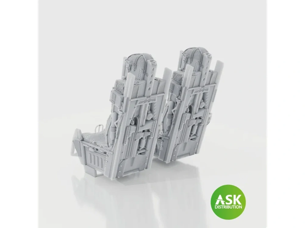 ASK ACES II Ejection Seats excluding seat belts (2pcs) - Rec. for F-16I SUFA – GWH kit 1/48