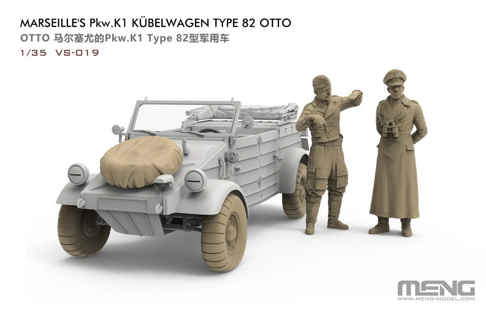 MENG MARSEILLE'S PKW. K1 KÜBELWAGEN TYPE 82 OTTO (+3D printed tires and two figures) 1/35 (Předobjednávka prosinec/leden)
