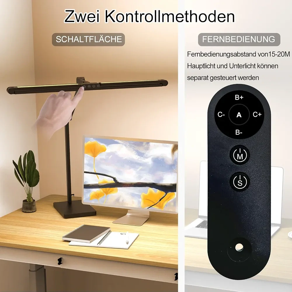 Pracovní LED lampa sklopná se základnou a dálk. ovládáním (stmívatelná) - 36W, 3000lm, 120cm