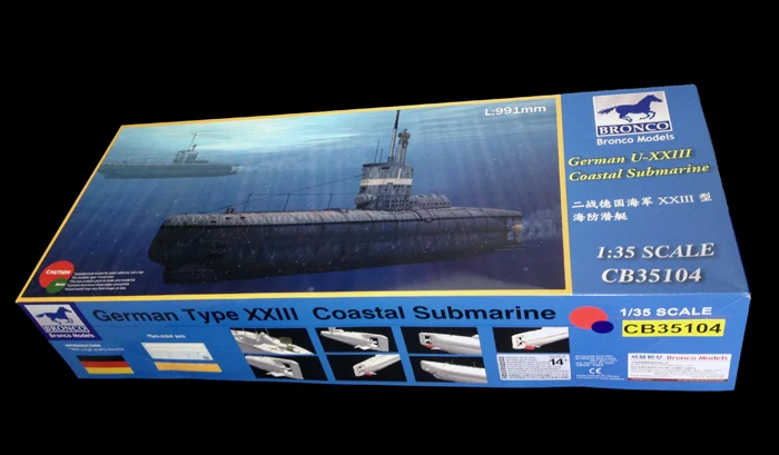 Bronco German Type XXIII U-Boat Coastal Submarine 1/35