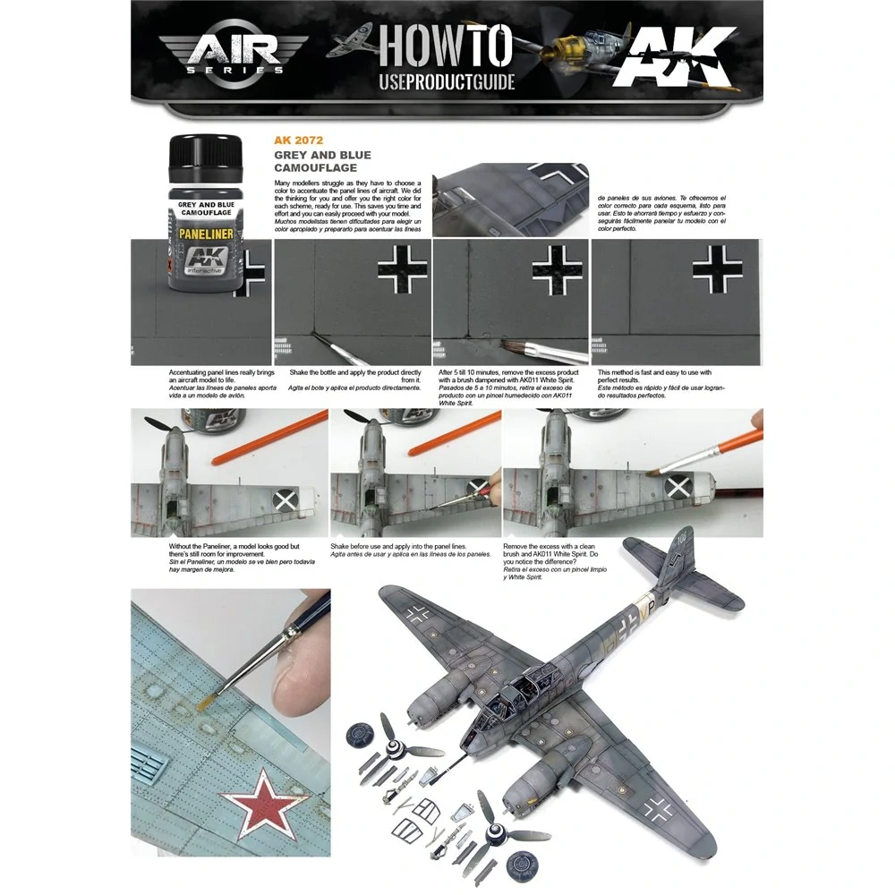 AK Paneliner for Grey and Blue Camouflage - 35ml / Paneliner pro šedé a modré kamufláže