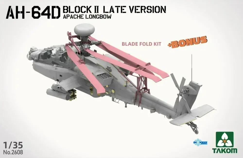 Takom AH-64D Attack Helicopter Apache Longbow Block II Late Version 1/35