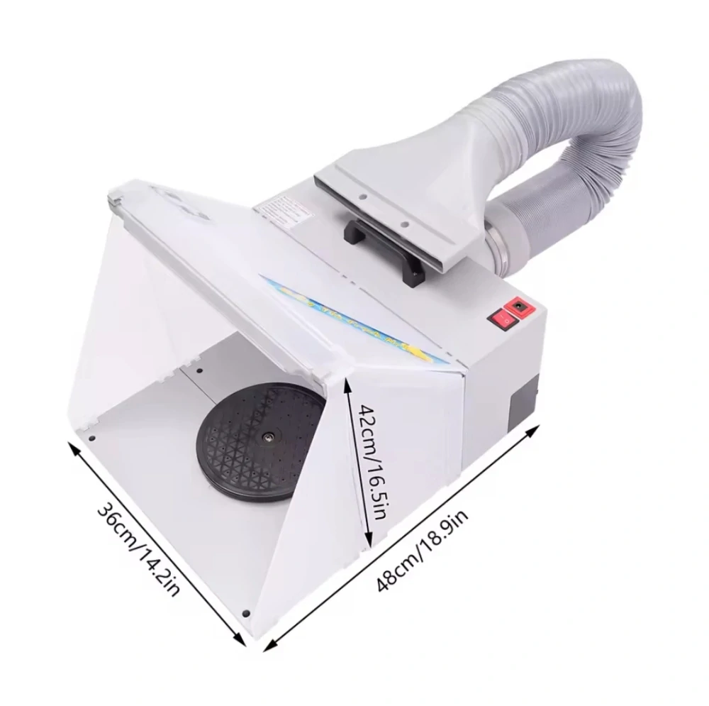 Stříkací filtrační box pro Airbrush 42cm - 4m3/min + LED + Ext. hadice