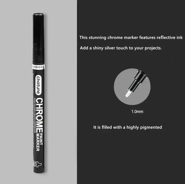 Chrome Paint Marker - 1mm / Popisovač chromový