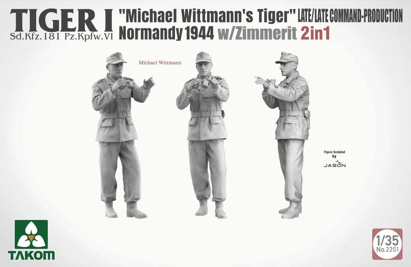 Takom TIGER I LATE/LATE COMM. w/ZIMM. Michael Wittmann 1/35