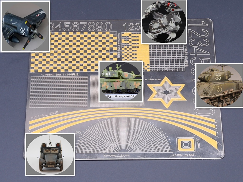 Border Model Nerez řezací šablona masek letadel a techniky 2v1