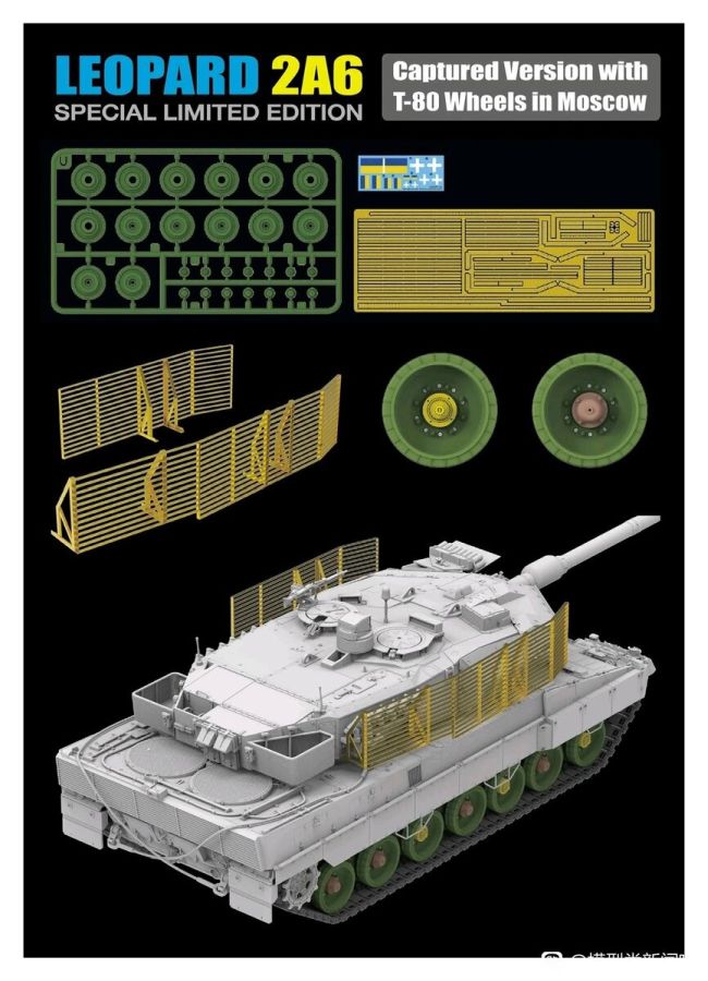 RFM LEOPARD 2A6 Captured Version with T-80 Wheels in Moscow SPECIAL LIMITED EDITION 1/35