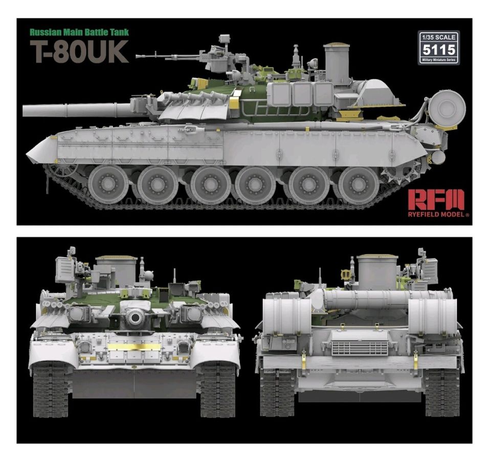 RFM T-80UK Russian Main Battle Tank with workable tracks  1/35