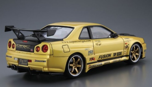Aoshima Top Secret BNR34 Skyline GT-R '02 (Nissan) 1/24