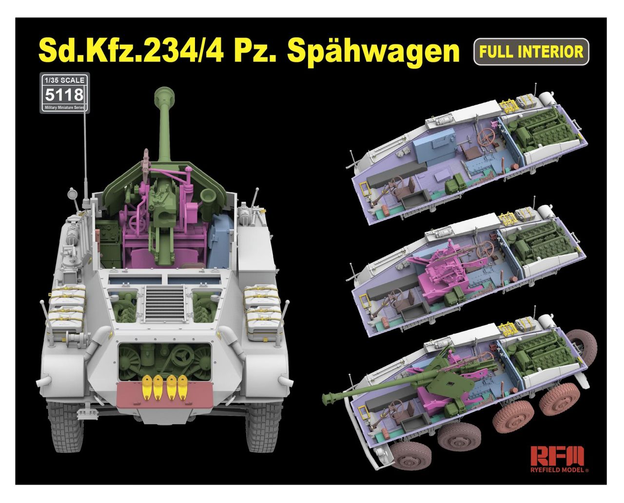 RFM Sd.Kfz.234/4 Pz.Spähwagen with FULL INTERIOR 1/35