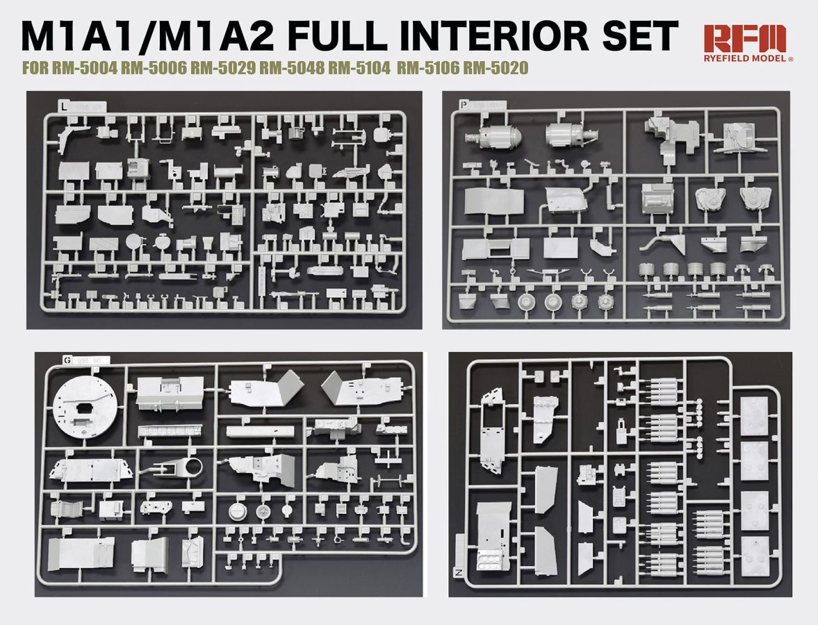 RFM M1A1/M1A2 Abrams Tank Full Interior Set (without tank kit) 1/35