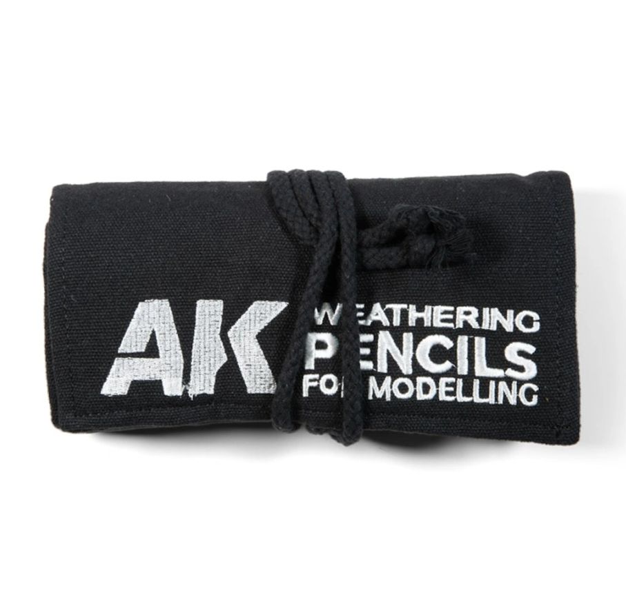 AK Weathering pencil full range cloth case / Kompletní set patinovacích akvarelových tužek (37ks)