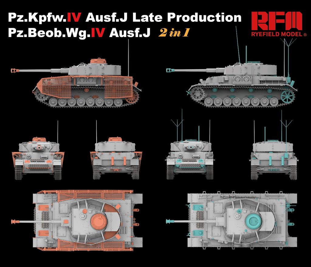 RFM Pz.Kpfw. IV Ausf. J Late Production / Pz.Beob.Wg. IV Ausf. J (2 in 1) 1/35