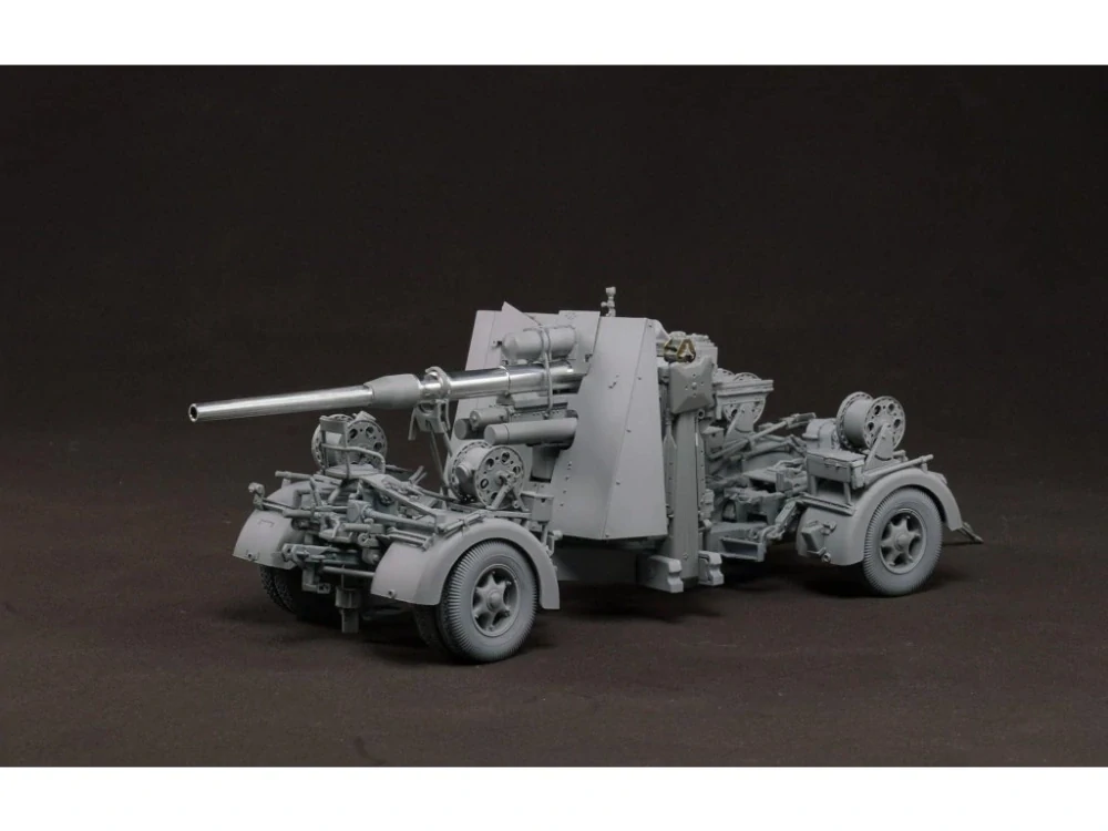 Border Model German 88mm Gun Flak36 w/6 Anti-aircraft Artillery Crew Members Limited (6 Figurek Jason, kovová hlaveň a kovový dárkovy box!) 1/35
