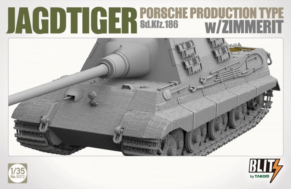 Takom Jagdtiger Porsche Production type Sd.Kfz.186 w/ZIMMERIT 1/35