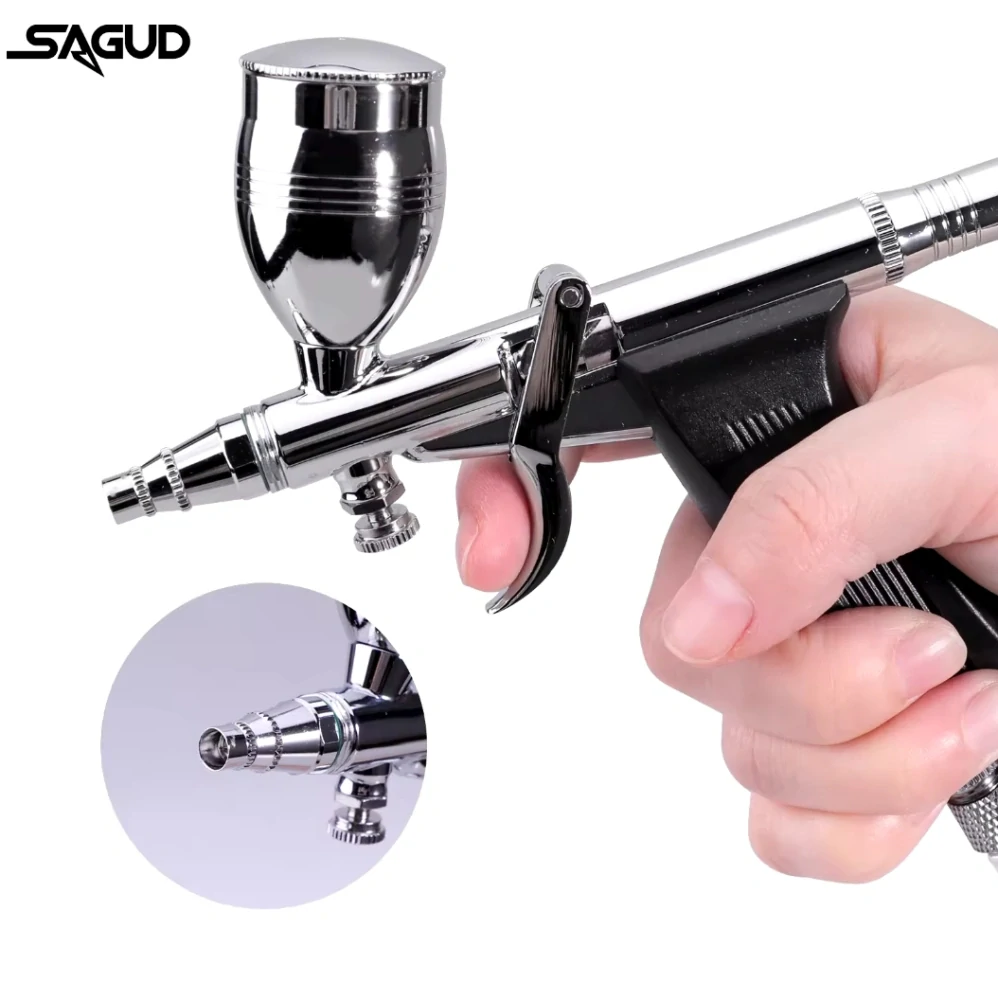 Sagud SD-116B Double Action Airbrush set 0.3mm + 0.5mm + 0.8mm (Trigger type)