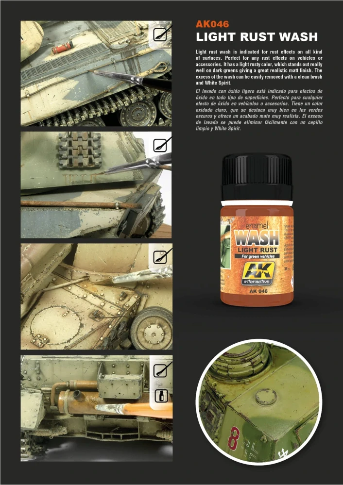 AK Light Rust Wash - 35ml / Světlá rez