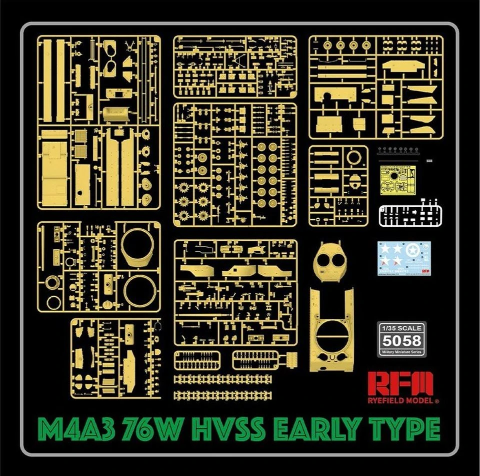 RFM M4A3 76W HVSS Early Type with workable Track links 1/35
