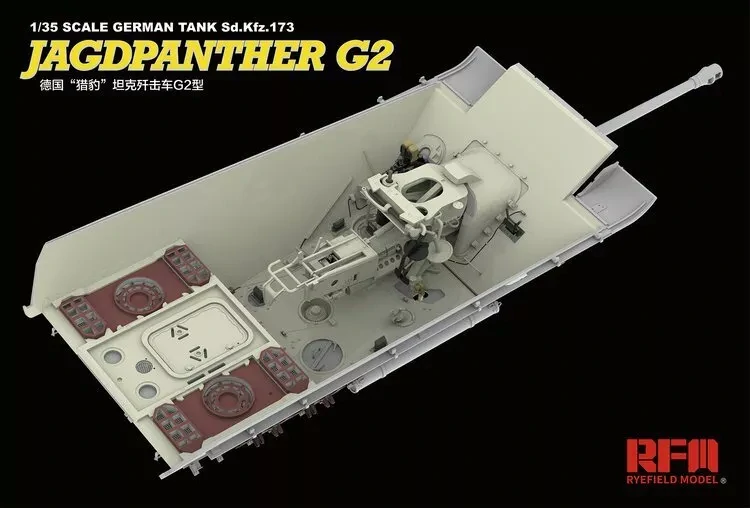 RFM Jagdpanther G2 with full interior & workable track links 1/35