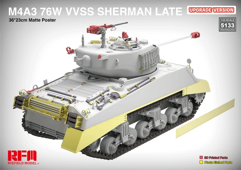RFM M4A3 76W VVSS Sherman late UPGRADE VERSION 1/35