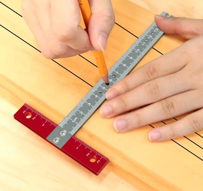 Pravoúhlé Řezací Pravítko T Kovové - 15cm (Přesazené)