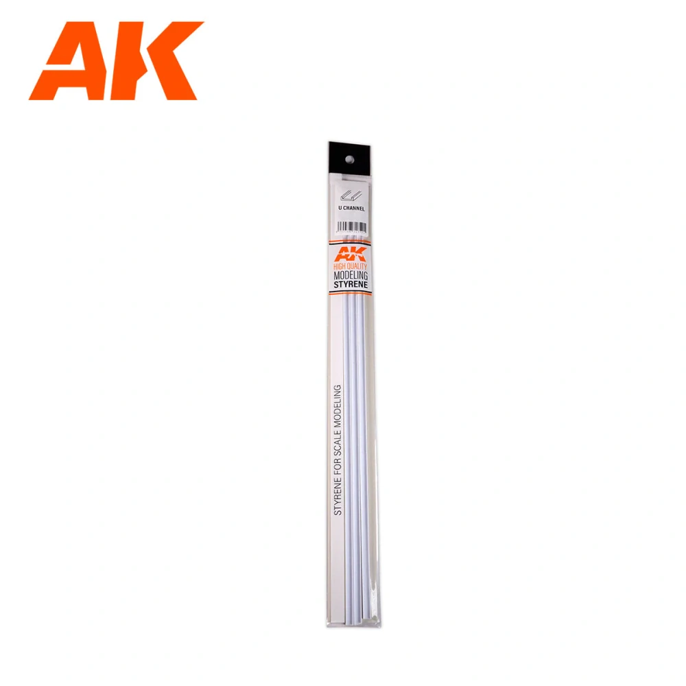 AK U Channel 4.0 width x 350mm - 3ks / Styrenové profily